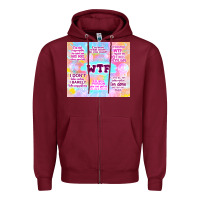 Burgundy sarcastic wtf Zipper Hoodie - TumblerDesignByShophia