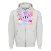 Dove Grey sarcastic wtf Zipper Hoodie - TumblerDesignByShophia