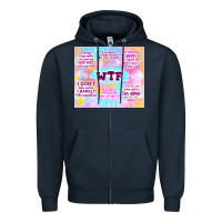 Navy sarcastic wtf Zipper Hoodie - TumblerDesignByShophia