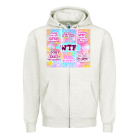 Oatmeal Heather sarcastic wtf Zipper Hoodie - TumblerDesignByShophia