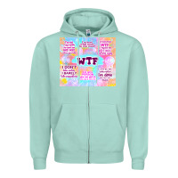 Seafoam sarcastic wtf Zipper Hoodie - TumblerDesignByShophia