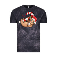 Cloud Black cute christmas sloth Vintage Tee - MaliasSmallBusiness
