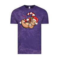 Cloud Purple cute christmas sloth Vintage Tee - MaliasSmallBusiness