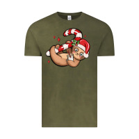 Vintage Olive cute christmas sloth Vintage Tee - MaliasSmallBusiness