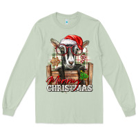 Matcha Merry Christmas Alpine Goat Long Sleeve Tee - LillyAllenDesigns