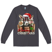 Smoke Merry Christmas Alpine Goat Long Sleeve Tee - LillyAllenDesigns
