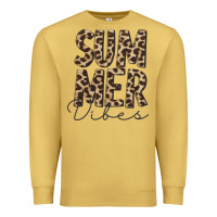 Antique Gold summer vibes leopard Premium Sweatshirt - CowCowDesign