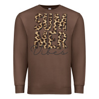 Chestnut summer vibes leopard Premium Sweatshirt - CowCowDesign
