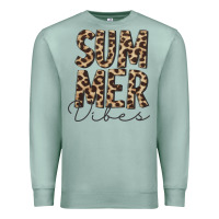 Seafoam summer vibes leopard Premium Sweatshirt - CowCowDesign