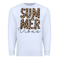 White summer vibes leopard Premium Sweatshirt - CowCowDesign