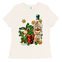 Bone cocrtail martini and gift and snow Ladies Tee - AdoDesignShop