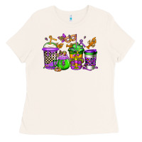 Bone mardi gras crawfish coffee Ladies Tee - Jasminsmagicworld
