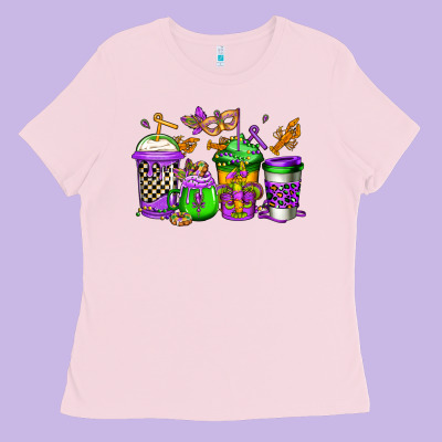 Mardi Gras Crawfish Coffee Ladies Tee Designed By Jasminsmagicworld
