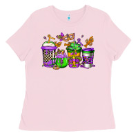 Bubblegum Pink mardi gras crawfish coffee Ladies Tee - Jasminsmagicworld