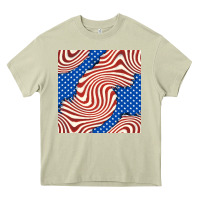 Mossy american flag seamless pattern Heavy Core Tee - BundleAndBundleShop