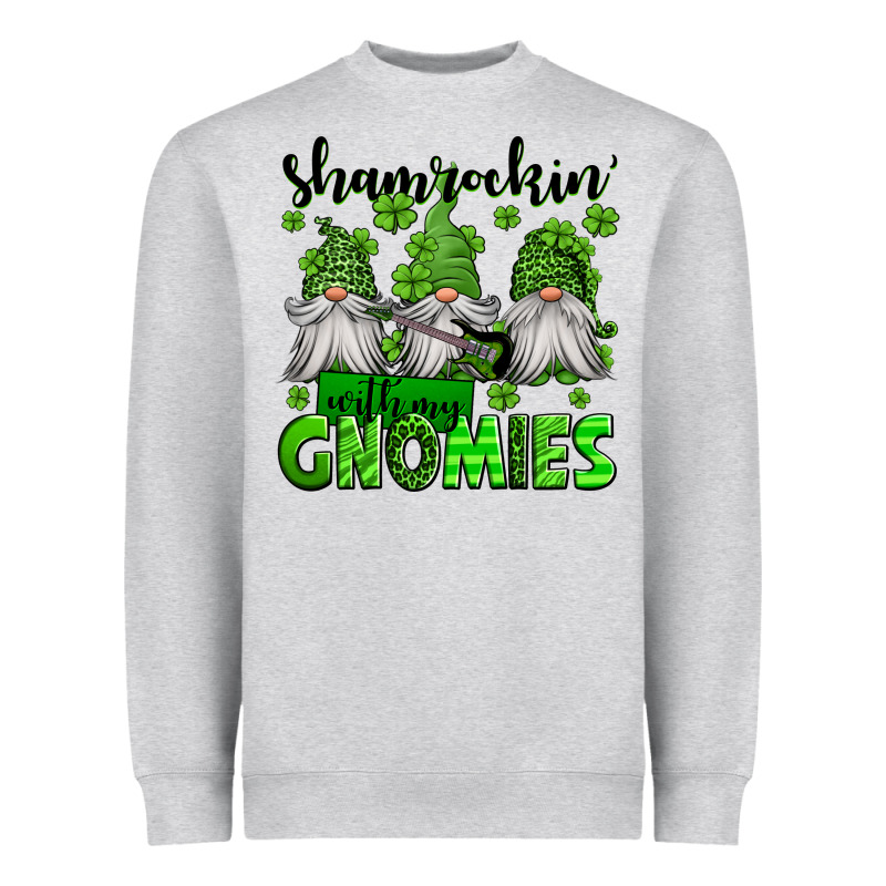 Shamrockin' With My Gnomies St Patrick's Day Heavyweight Sweatshirt by Jasminsmagicworld | Teevron