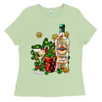 Matcha cocrtail martini and gift and snow Ladies Tee - AdoDesignShop