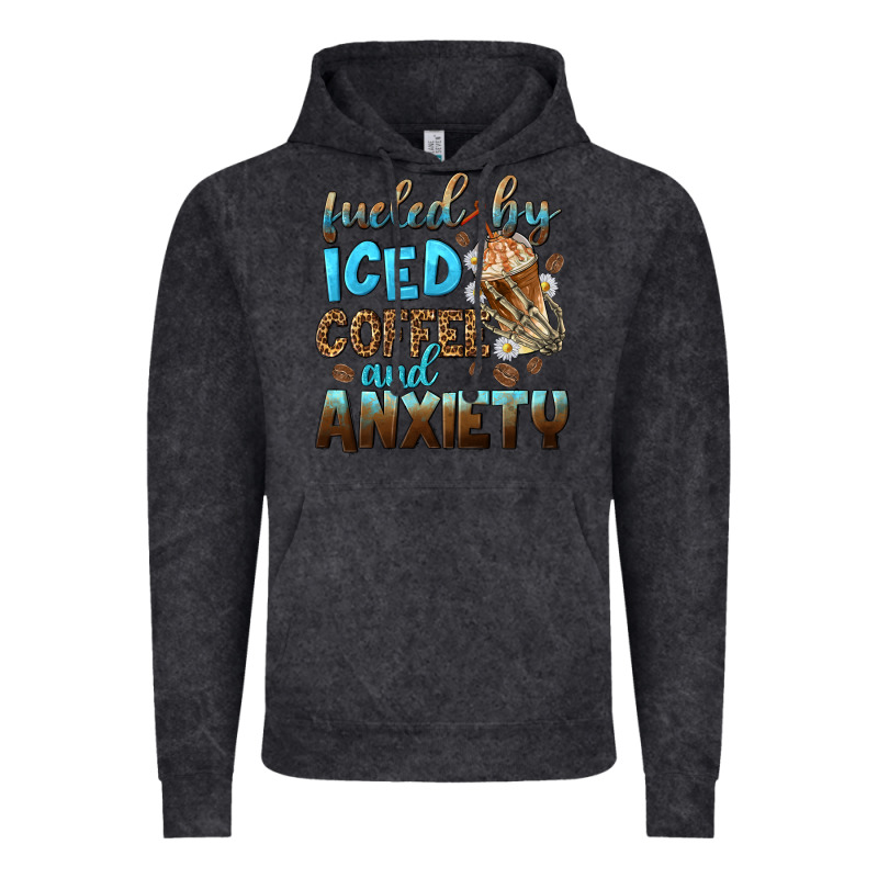 Fueled By Iced Coffee And Anxiety Vintage Hoodie by NancyCooperArtShop | Teevron