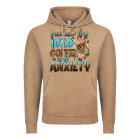 Vintage Coffee fueled by iced coffee and anxiety Vintage Hoodie - NancyCooperArtShop
