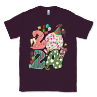 Plum 2024 happy new year Classic Tee - MaliasSmallBusiness