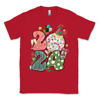 Red 2024 happy new year Classic Tee - MaliasSmallBusiness