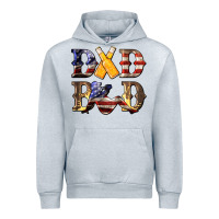 Heather Grey American Flag Dad Bod Urban Hoodie - LillyAllenDesigns