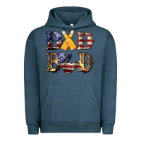 Pigment Midnight Navy American Flag Dad Bod Urban Hoodie - LillyAllenDesigns