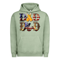 Pigment Oil Green American Flag Dad Bod Urban Hoodie - LillyAllenDesigns