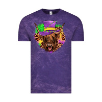 Cloud Purple highland cow mardi gras Vintage Tee - JahusDesignShop