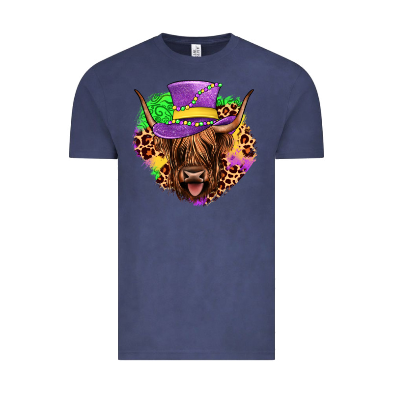 Highland Cow Mardi Gras Vintage Tee by JahusDesignShop | Teevron