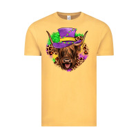 Vintage Mustard highland cow mardi gras Vintage Tee - JahusDesignShop