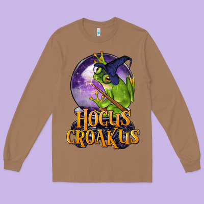 Hocus Croakus Frog Long Sleeve Tee Designed By Lillyallendesigns