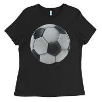 Black soccer ball Ladies Tee - JahusDesignShop