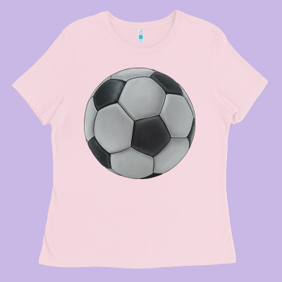 Soccer Ball Ladies Tee Designed By Jahusdesignshop