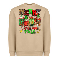 Mushroom merry Christmas y'all gnome coffee Heavyweight Sweatshirt - Jasminsmagicworld