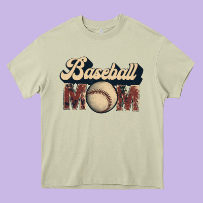 Baseball Mom Heavy Core Tee Designed By Jahusdesignshop