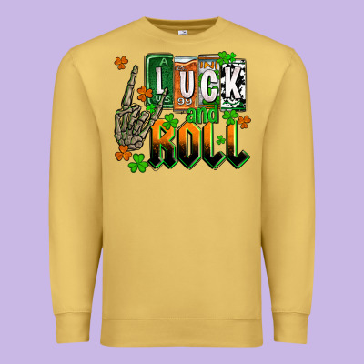 St. Patrick's Luck And Roll Premium Sweatshirt Designed By Oliviacreatesart