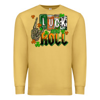 Antique Gold St. Patrick's Luck and roll Premium Sweatshirt - OliviaCreatesArt