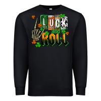 Black St. Patrick's Luck and roll Premium Sweatshirt - OliviaCreatesArt