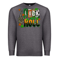 Charcoal Heather St. Patrick's Luck and roll Premium Sweatshirt - OliviaCreatesArt