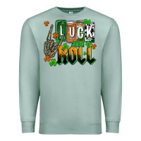 Seafoam St. Patrick's Luck and roll Premium Sweatshirt - OliviaCreatesArt