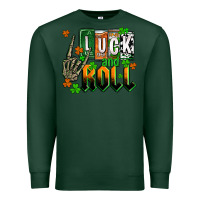 Sports Green St. Patrick's Luck and roll Premium Sweatshirt - OliviaCreatesArt