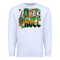 White St. Patrick's Luck and roll Premium Sweatshirt - OliviaCreatesArt