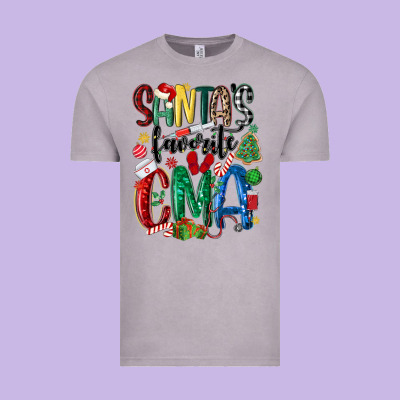 Santas Favorite Cma Nurse Vintage Tee Designed By Maliassmallbusiness