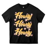 Black howdy howdy howdy Heavy Core Tee - JahusDesignShop