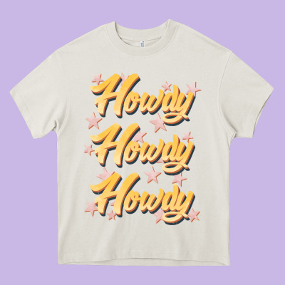 Howdy Howdy Howdy Heavy Core Tee Designed By Jahusdesignshop