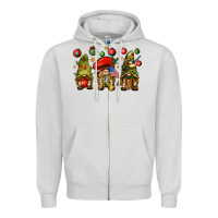 Dove Grey Christmas Army Gnomes 4th of july Zipper Hoodie - HowdyJamesFarm