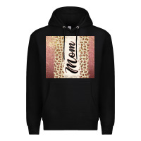 Black Rose gold mom leopard glitter Premium Hoodie - CowGirlArtShop
