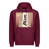 Burgundy Rose gold mom leopard glitter Premium Hoodie - CowGirlArtShop