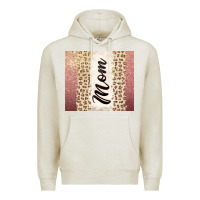 Oatmeal Heather Rose gold mom leopard glitter Premium Hoodie - CowGirlArtShop